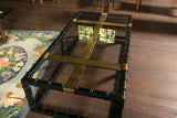 Black Faux Bamboo Coffee Table