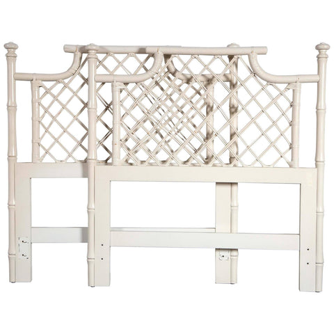 Pair of Ficks Reed Faux Bamboo Twin Headboards