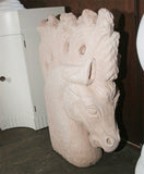 Cement Horse Head Sculptures