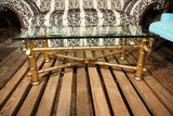 Gilt Faux Bamboo Coffee Table