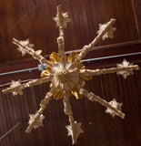 Italian Carved Wood Pineapple Chandelier