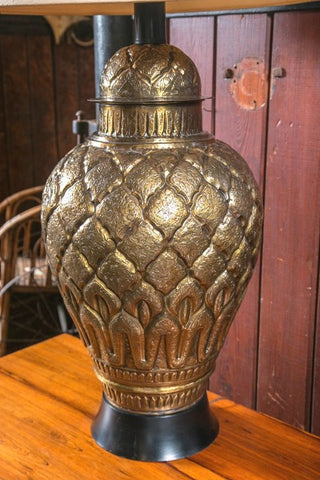 Oversized Brass Ginger Jar Lamp – Ellen Ward Scarborough Antiques