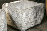 Pair of Cast Stone "Tufted" Planters