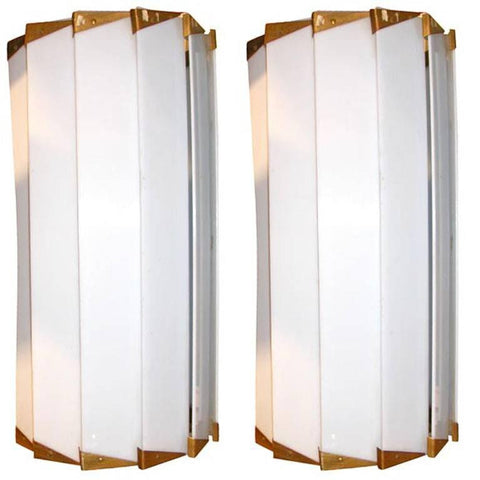 Pair of French Lucite Wall Lamps