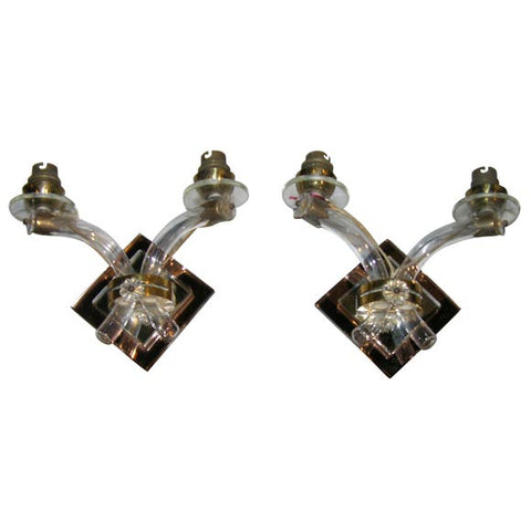 Pair of French Mirrored Sconces