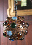 Small Moroccan Copper Globe Light