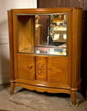 French Jules Leleu Style Satinwood Bar Cabinet